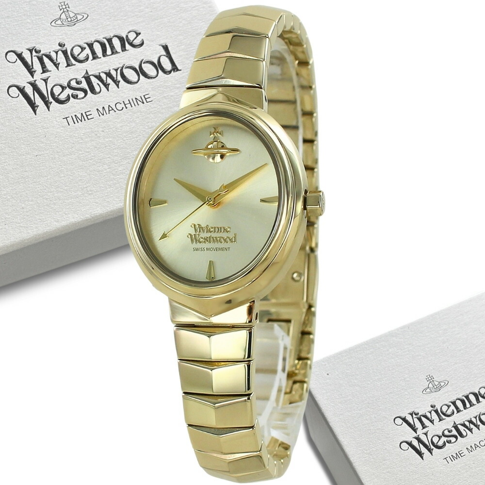ヴィヴィアンウエストウッド チェーンベルト ラウンド 3針 レディース 腕時計 正規ショッパー付き Vivienne Westwood ヴィヴィアンウエスト