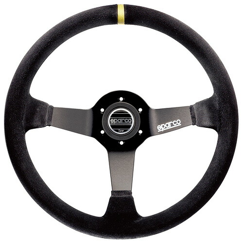 ステアリング　sparco R353 Sparco Model R 353 Steering Wheel, 3 Spoke, Black Suede