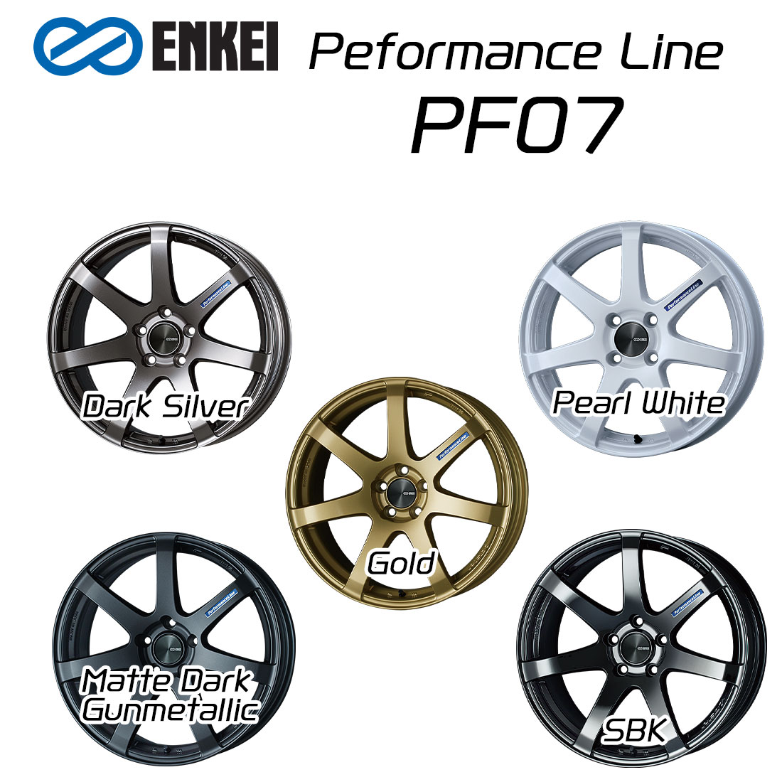 買い激安エンケイ ホイール パフォーマンスライン PFM1 17インチ×7.5J 5穴 114.3+48 Performance Line 17x7.5J 社外品