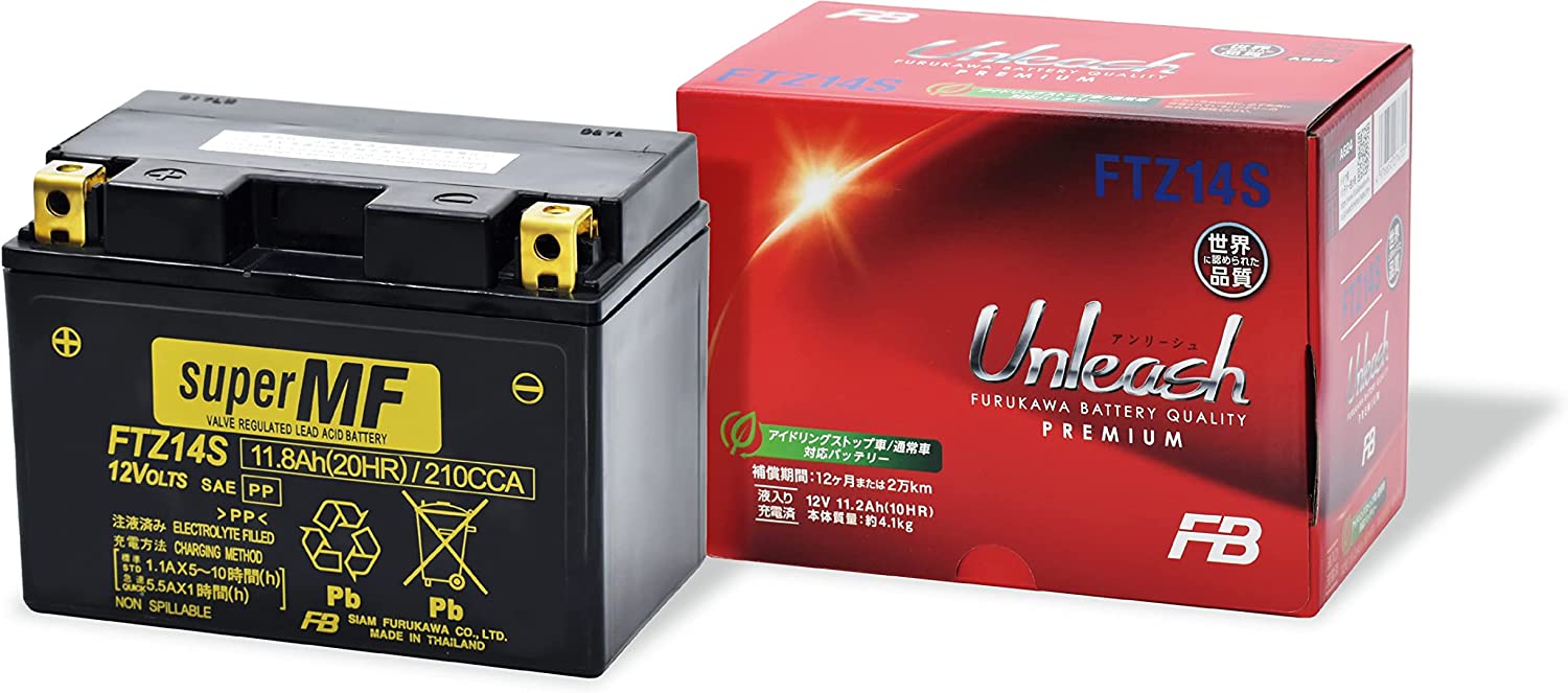 楽天市場】FTZ10S 古河電池 2輪用バッテリー Unleashシリーズ 液入り