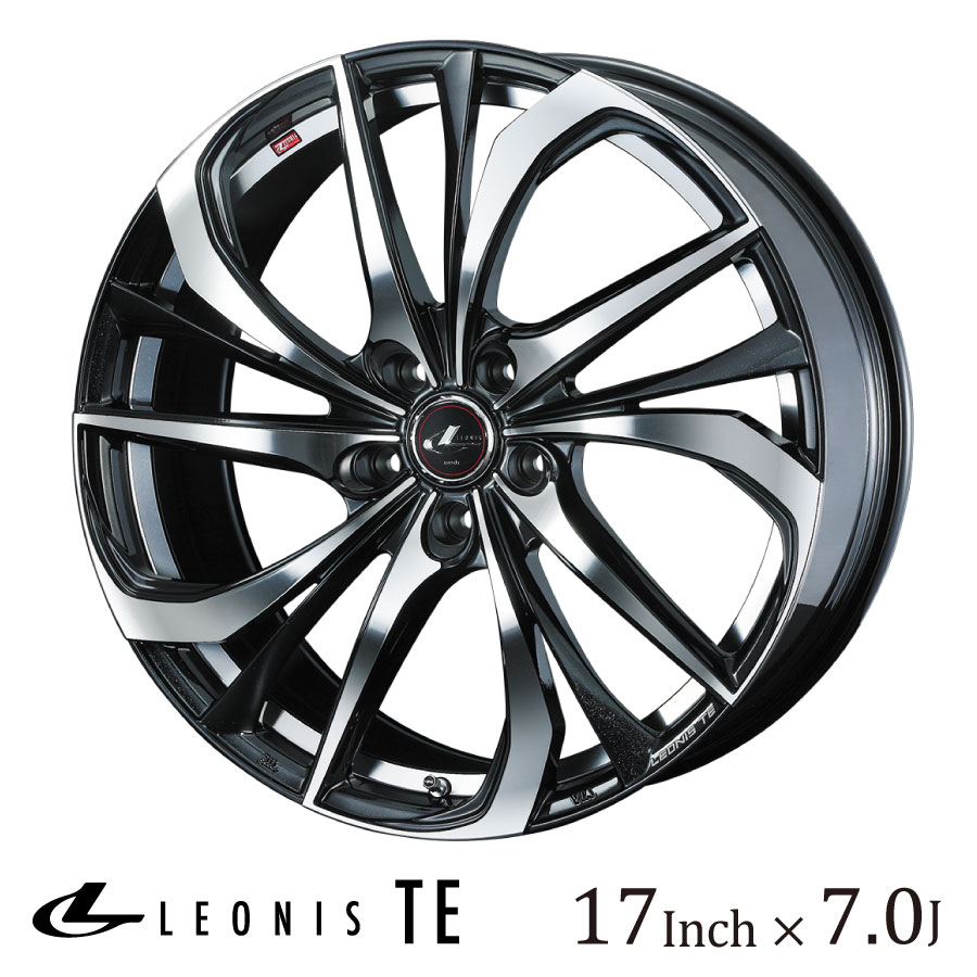 WEDS ウェッズ レオニス TE 17インチ 7J カラー:PBMC パールブラック ミラーカット LEONIS TE ホイール かっこいい ドレスアップ TPMS対応 ティーイー|Norauto【ノルオート】店