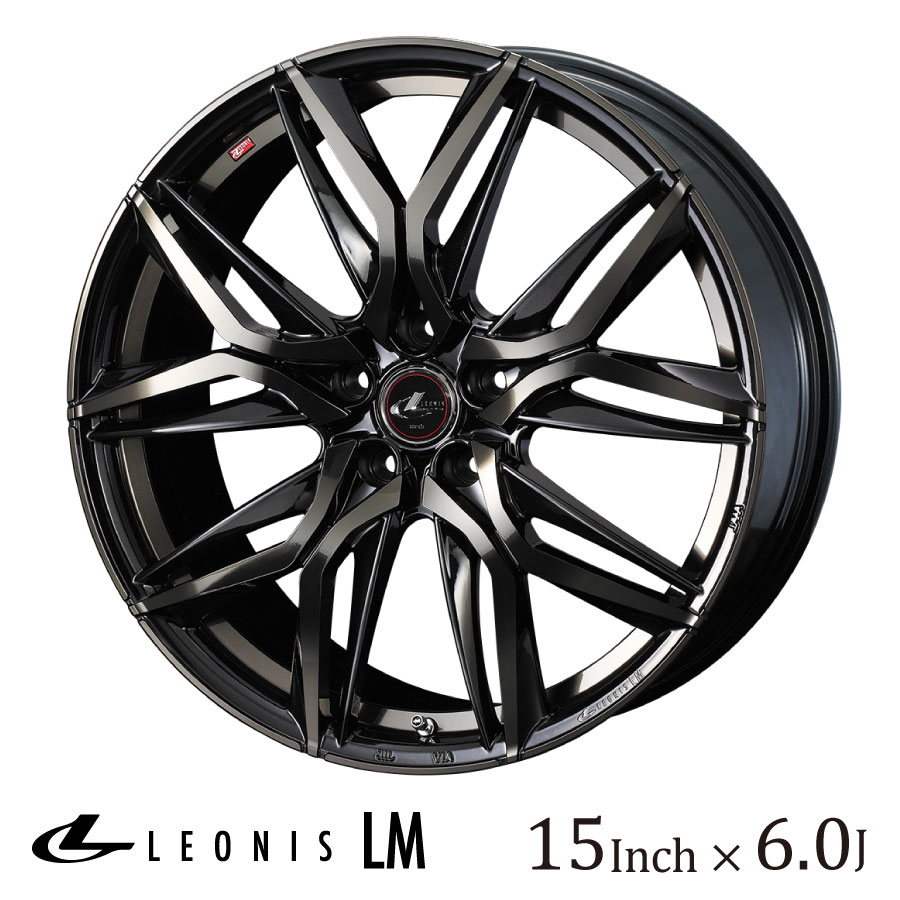 ② 美品 weds LEONIS LM 15インチ 4本 BMCMC カラー WEDS 15インチ 4穴 100 4.5J LEONIS LM BMCMC ホイール単品 4本