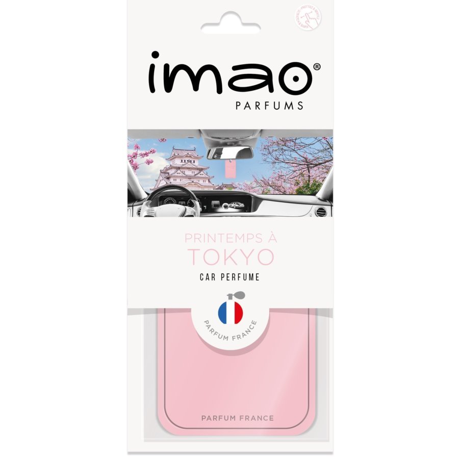 フレグランスカード IMAO Printemps a Tokyo 東京の春 芳香剤 カーフレグランス 車 カーエアフレッシュナー フランス生まれ シンプル 上品 おしゃれ アイリス ジャスミン シトラス ミュゲ プレゼントにも画像