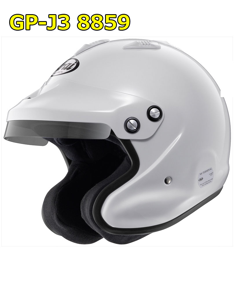 楽天市場】Arai アライ 四輪用ヘルメット GP-J3 8859 白 PB-cLc構造