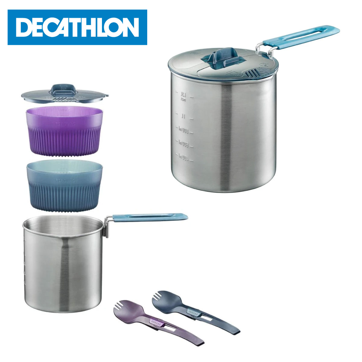 楽天市場 Forclaz フォルクラ 登山 トレッキング ステンレスクッカーセット Trek500 1 6l 2人用 デカトロン Decathlon Norauto ノルオート 楽天市場店