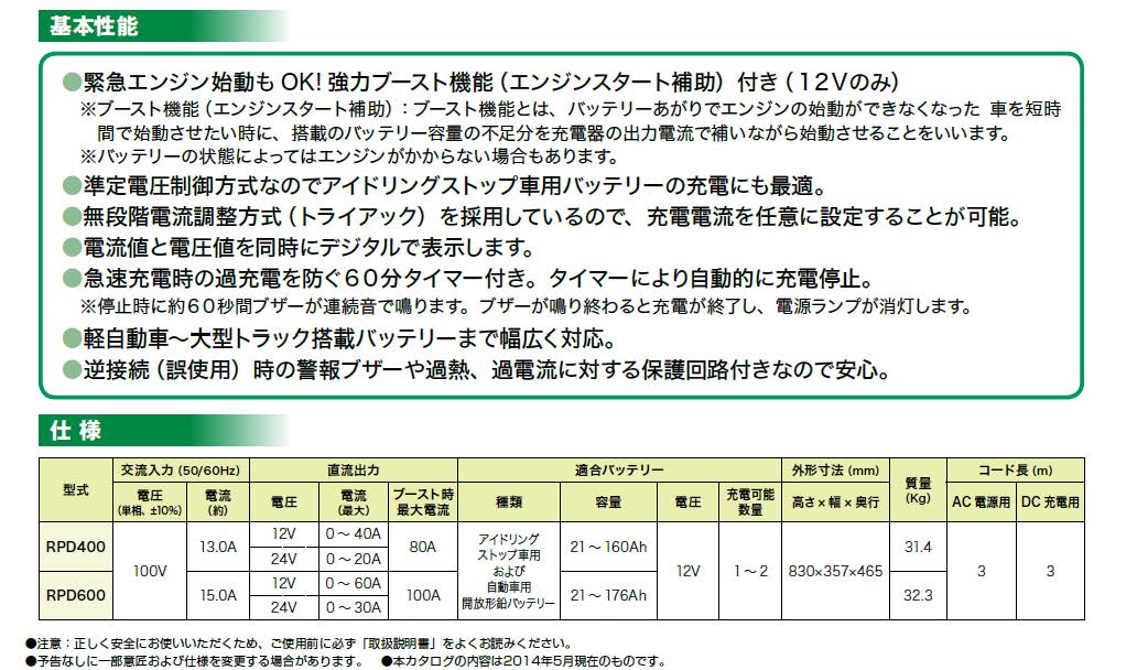 楽天市場 Gs ユアサ Rpd600 自動車 バッテリー充電器 カーバッテリー チャージャー 急速充電器 業務用 整備 車 Gs Yuasa カー用品 Norauto ノルオート 楽天市場店