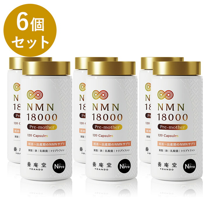【堅苦しさ】【書き割り割6％OFF】阿部養庵堂医薬品 養庵堂 NMN 18000 Pre-mother（NMN総締め 18,000瓱）6個おまとめ書き割り  国産 純度99.9％ N-Pro 耐酸性宇宙カプセル ロング体裁処方箋