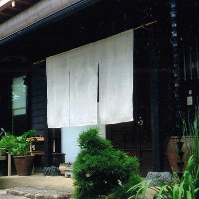 楽天市場】のれん 本麻100％ 和風 無地暖簾 生成り色 4サイズ