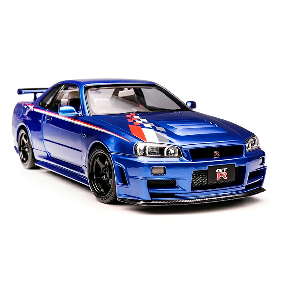【順次発送】ミニカー モーターヘリックス 1/18スケール M83428 Nissan スカイライン GT-R (BNR34) NISMO CUSTOMIZED ベイサイドブルー｜ノリモノ　店