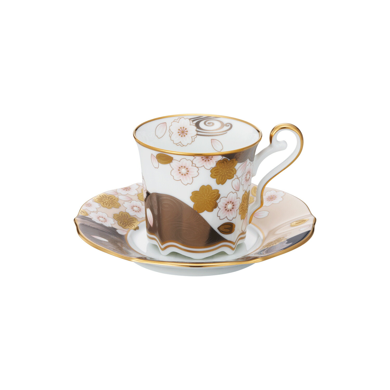 最終決算 ノリタケ あやみなも コーヒーカップ ソーサーペア 桜金銀彩 夜桜金銀彩 ギフトボックス入り ティーカップ 花柄 結婚祝い おしゃれ プレゼント お祝い Fucoa Cl