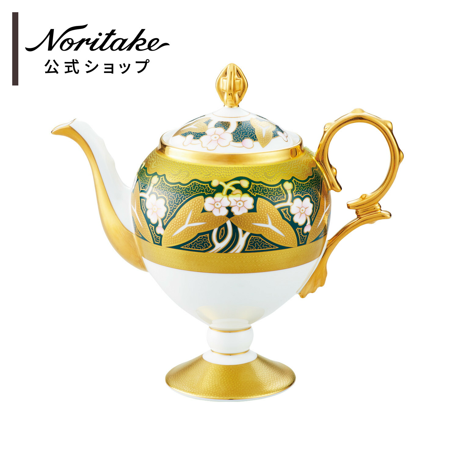 ノリ竹 和花寄せあわせ ティーポット ( 差し上げ物ボックス席入り口・入口 花柄 一緒になる祝賀会 生まれ落ちる日・祝する日 母の日 父の日 年長祝賀会 祝する品・割り増し金 ゴールド 今めかしい 差し上げ物 祝賀会