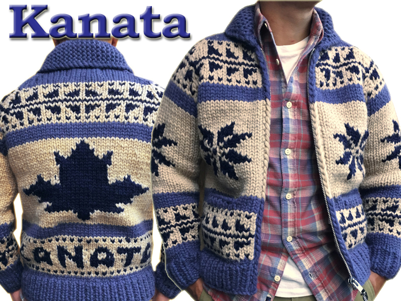 極暖 冬の定番 ハンドメイド カナダ製 Kanata 肉厚カウチンニット