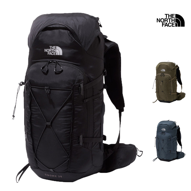 THE NORTH FACE ザ・ノース・フェイス NM62374 ノーム 28 GNOME 28 メンズ レディース 男女兼用 リュック バッグ バックパック トレッキングパック アウトドア キャンプ 登山 30L UL ウルトラライト フレームレス 軽量 中型 一泊 26-27 秋冬 新作|ノースフィール アパレル店