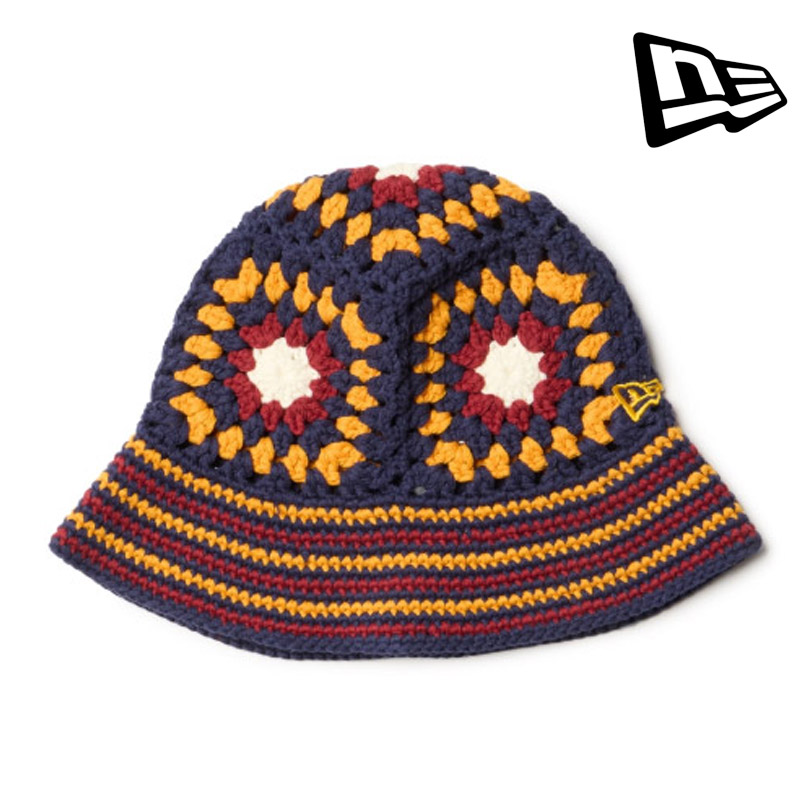 新品　NEWERA ニューエラ クロシェ ニットバケット Croche ネイビー クロシェ ニットバケット Croche ネイビー/クローム