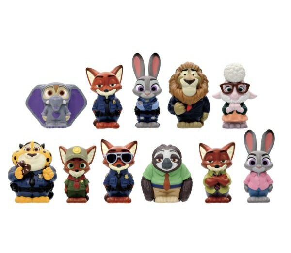 全11種 コンプリート ズートピアソフビパペットマスコット ズートピア ソフビ パペット マスコット 指人形 ディズニー ジュディ ニック フィギュア画像