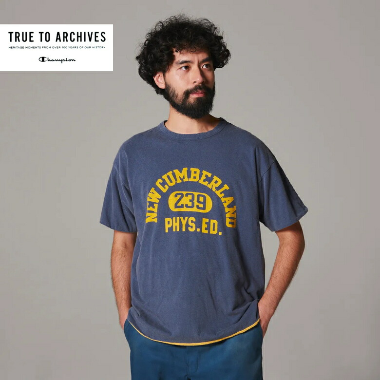 USN リバーシブルTシャツ 26SS TRUE TO ARCHIVES チャンピオン C3-D330 Champion トゥルートゥーアーカイブス NAVY ネイビー