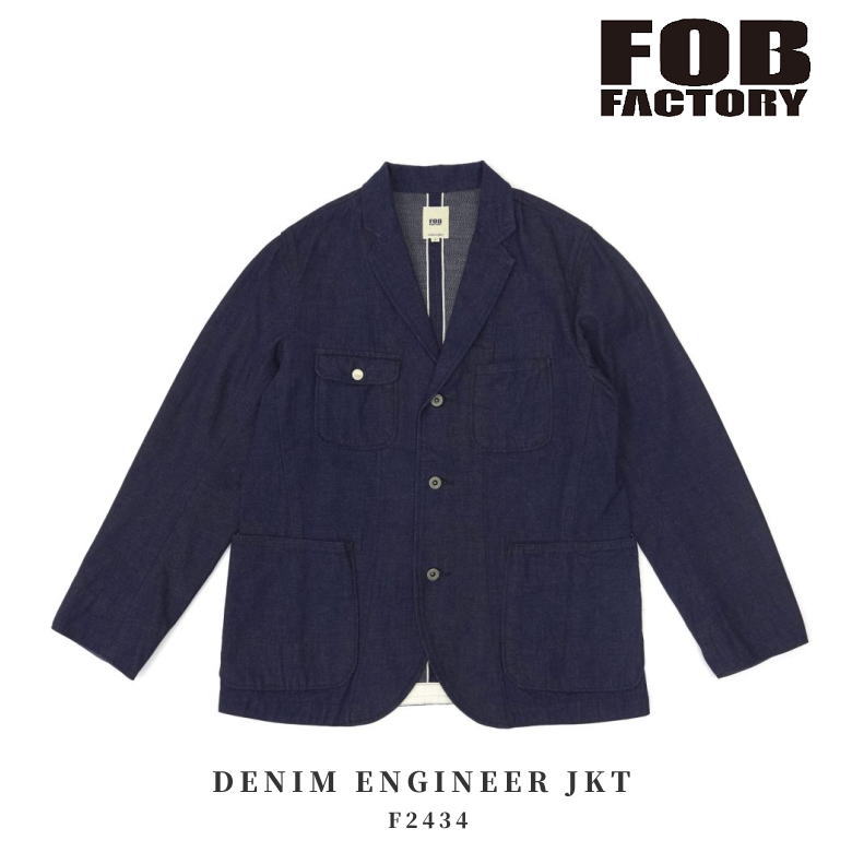 FOB FACTORY エフオービー ファクトリー MADE IN JAPAN FOBファクトリー [F2434] デニム エンジニア ジャケット DENIM ENGINEER DENIM JKT 日本製
