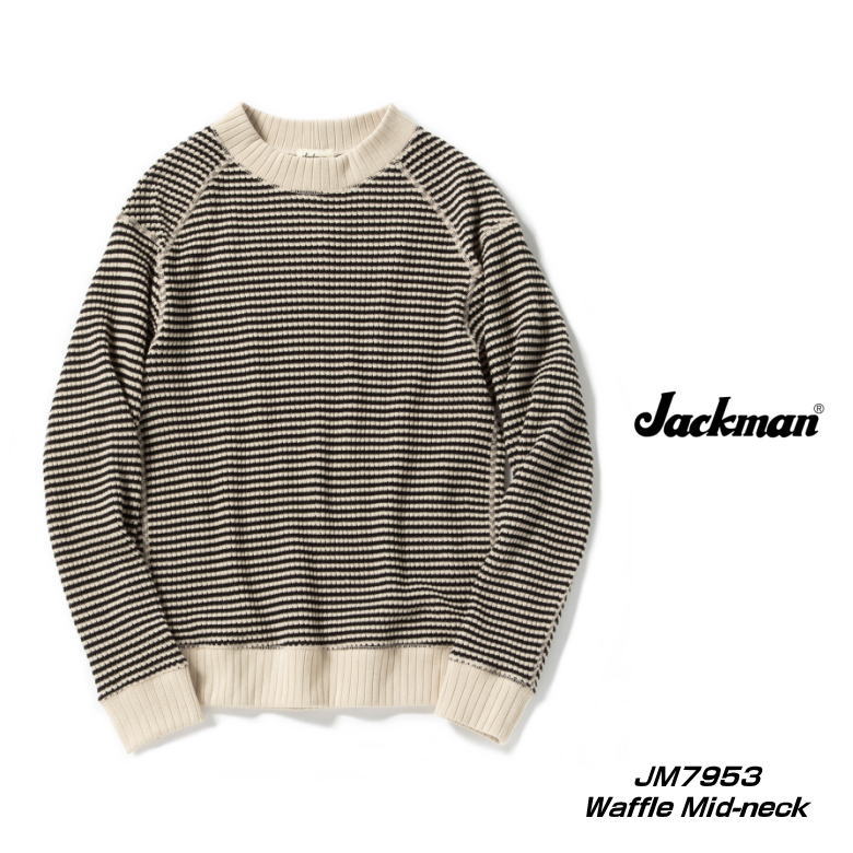可愛いクリスマスツリーやギフトが! Jackman MIDNECK WAFFLE ジャック 通販サイト東京 2021新作 ワッフルミッドネック ジャックマン ニット/セーター
