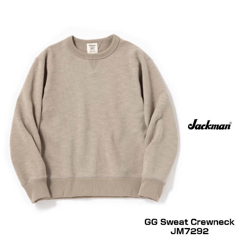 楽天市場】GG Sweat Crewneck JM7292 Heather Grey クルーネックスウェット ヘザーグレー XXLサイズまであります♪ Jackman  ジャックマン トレーナー スウェット : Select Shop Nose Low