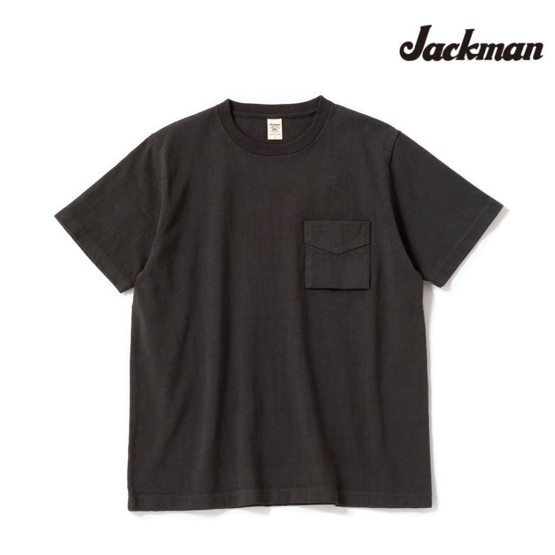 jackman ジャックマン Dotsume Pocket T-Shirts 度詰めポケットTEE INK BLACK インクブラック 2025モデル JM5445｜Select Shop Nose Low