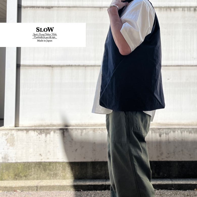 SLOW スロウ span nylon Triangle Wrap Bag スパンナイロン トライアングル ラップバッグ GRAY グレー 586S125P #15