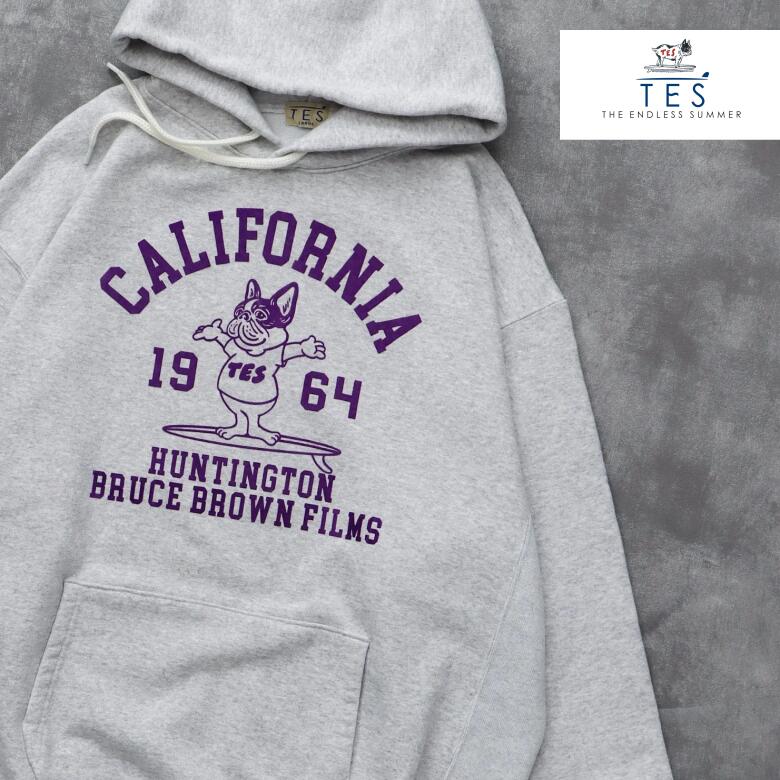 TES HUNTINGTON COLLEGE SWEAT PARKA / スウェットパーカー テス 25774330  日本製 ティーシャツ Mix Gray 雑ぜ合わせる薄墨色   25FW