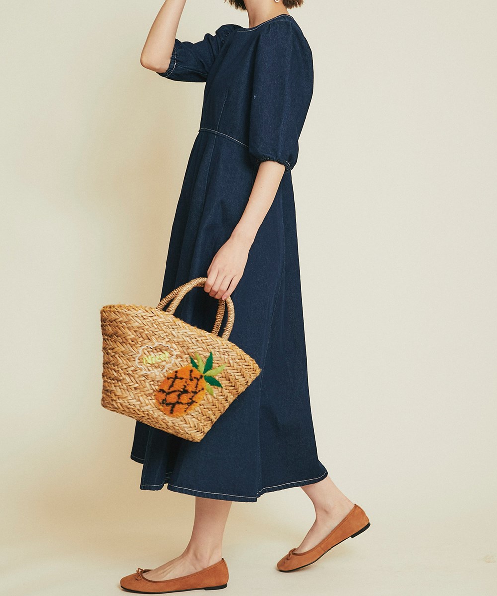 5月29日 午前10 00 再販 矢野未希子さん着用 デニムステッチワンピース春 ロング デニム 長袖 ワンピース カジュアル レイヤード 無地 柄 大人 ノスタルジア Nostalgia Devils Bsp Fr