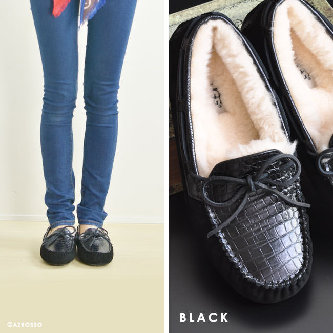 ヘクタール の間で バッジ Ugg モカシン 黒 Kohyo Home Jp