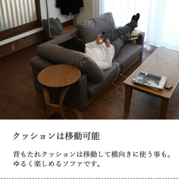 2p ソファ レザー調ソファ リビング 2 3人用 オシャレ ナチュラル風味 シンプル グレー ウッド脚 天然木脚 クッション 大きいクッション コンセント穴付き リビング くつろぎ 大き目 ソファー Gozdemedsatis Com