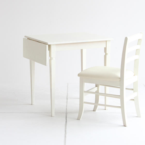 【楽天市場】new!ビンテージホワイトなテーブルセット1人用 ダイニングセット コンパクトなテーブルとチェアのセット バタフライテーブル