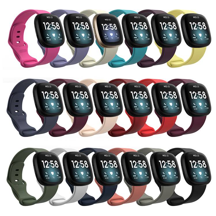 Fitbit Versa3 バンド Fitbit Sense ベルト 交換ベルト シリコン 柔軟 スポーツ フィットビット FITBIT VERSA  SENCE 交換バンド おしゃれ かっこいい カラフル 腕時計用アクセサリー