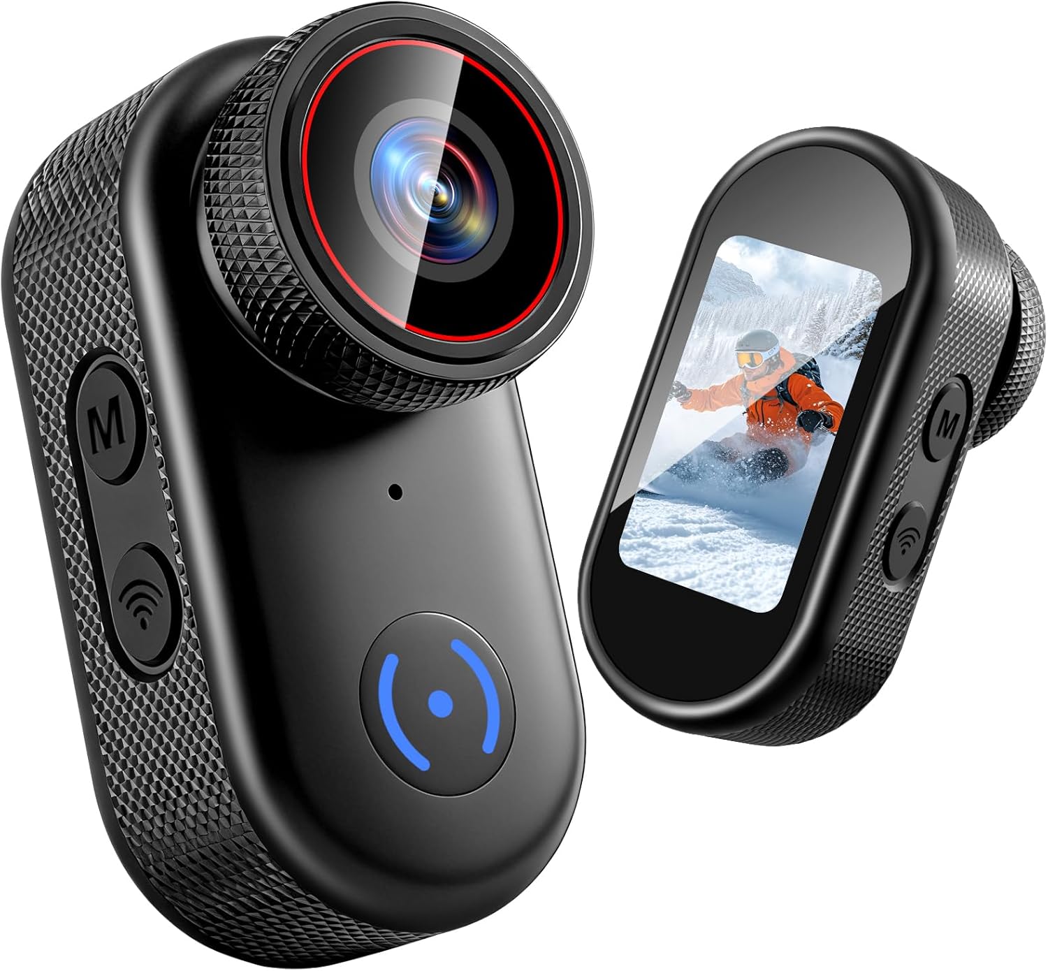 4K 8MP動き写真器 小型ウェアラブルカメラ 140°広角小型Vlogテレビカメラ 1.47in管する積み上げる プリ録画 連写 引き延ばす映画化 上半身写真器 繰り返し録画 150時間年代順の継続働く IP65雨合羽 スマホ提携 活動写真映画化 Vlog/旅する/アウトドア/運動競技写真器/愛玩動物 書きとどめる用