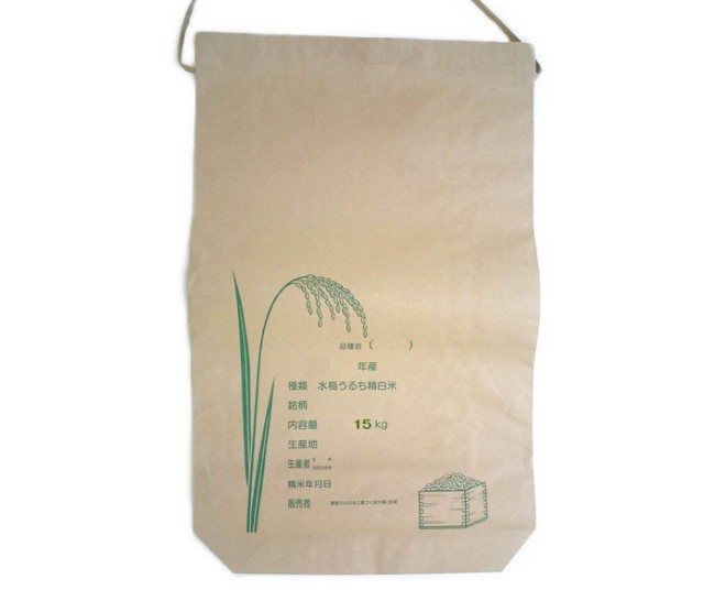 楽天市場】米用紙袋紐付20kg用 100枚(園芸用品 農業資材 家庭菜園 農業