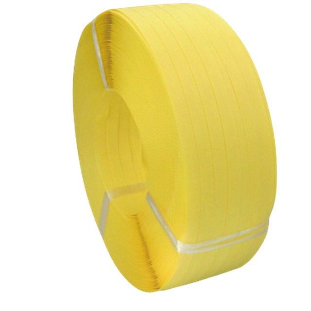 PPバンド　手締め用　15.5mm×1000m　黄　5巻セット