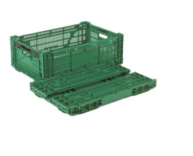 エントリーでポイント7倍 ＲＳコンテナー緑 RS-MM38S底メッシュレバー付き長さ600mmx幅400mmx高さ205mm 容量38L5ヶセット