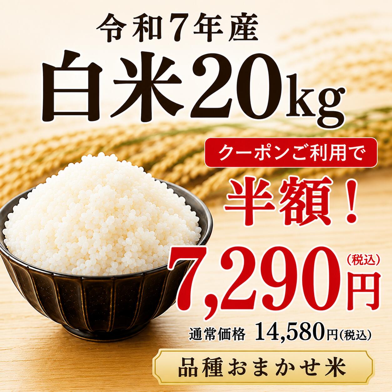 5営業日以降の発送】【クーポン利用で半額！7,290円】令和7年産 白米