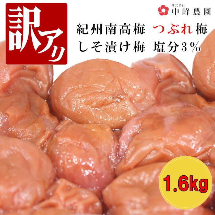 楽天市場】【訳アリ】紀州南高梅 しそ漬（塩分7％） 1.6kg(400g×4