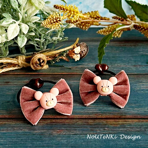 楽天市場】【ヘアゴム キッズ】 リボン＆ドット柄 ミックス うさ耳