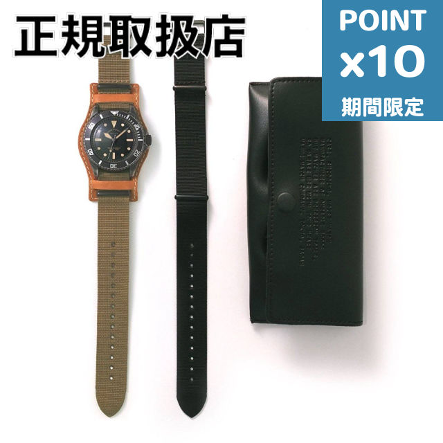 期間限定P10倍【VAGUE WATCH CO. / ヴァーグウォッチカンパニー】 BLKSUB - GUIDI MILITARY BASE - Natural｜nouvelle