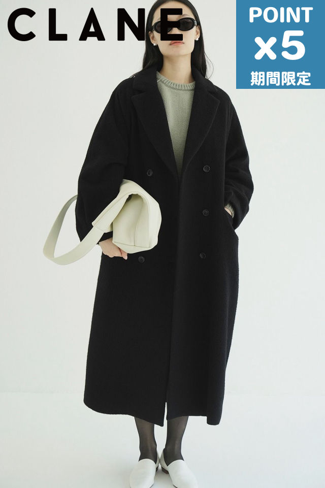 クラネ CLANE 2WAY layer military coat ネイビー 美品 クラネ 2way  