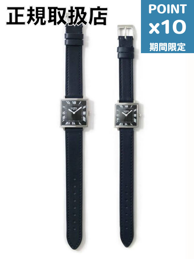 期間限定P10倍【VAGUE WATCH CO. / ヴァーグウォッチカンパニー】 Carre ( カレ ) - スクエア型クオーツ腕時計 - BLACK×BLACK|nouvelle