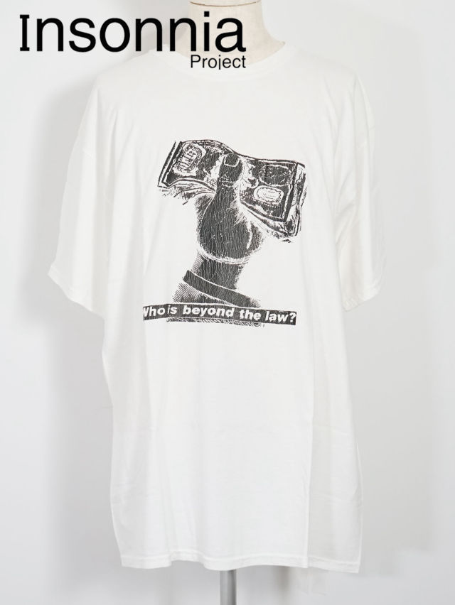 【Insonnia Projects / インソニアプロジェクト】 RATMコラボカットソー - RATM BEYON THE LAW TEE - WHITE