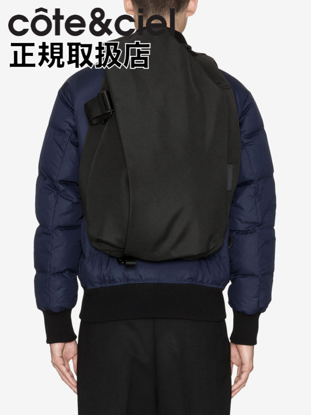 【cote&ciel / コートエシエル】 【ISAR M】 ECOYARN BLACK - イザールミディアムサイズ バックパック / リュック｜nouvelle