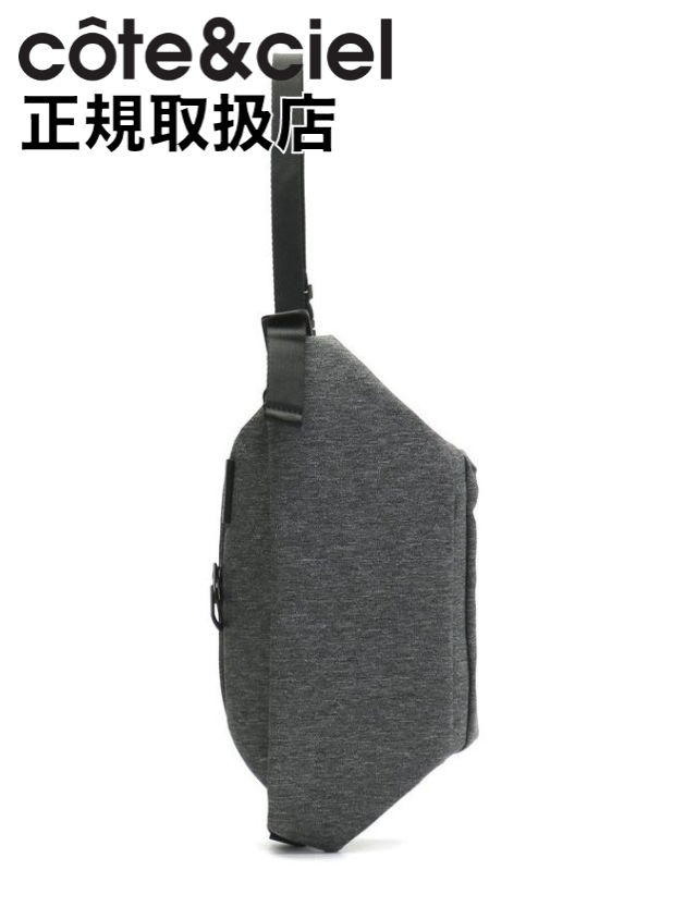 【cote&ciel / コートエシエル】 ISARAU [ JAPAN LIMITED ] ECO YARN Black Melange - イザラウ ボディバッグ / ウエストバッグ