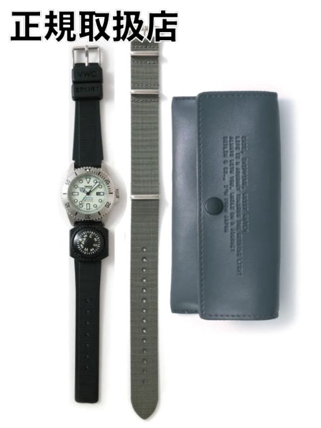 【VAGUE WATCH CO. / ヴァーグウォッチカンパニー】 Diver's Son II- Stainless steel / Luminous - クオーツ式腕時計 ウレタンベルト + コンパス
