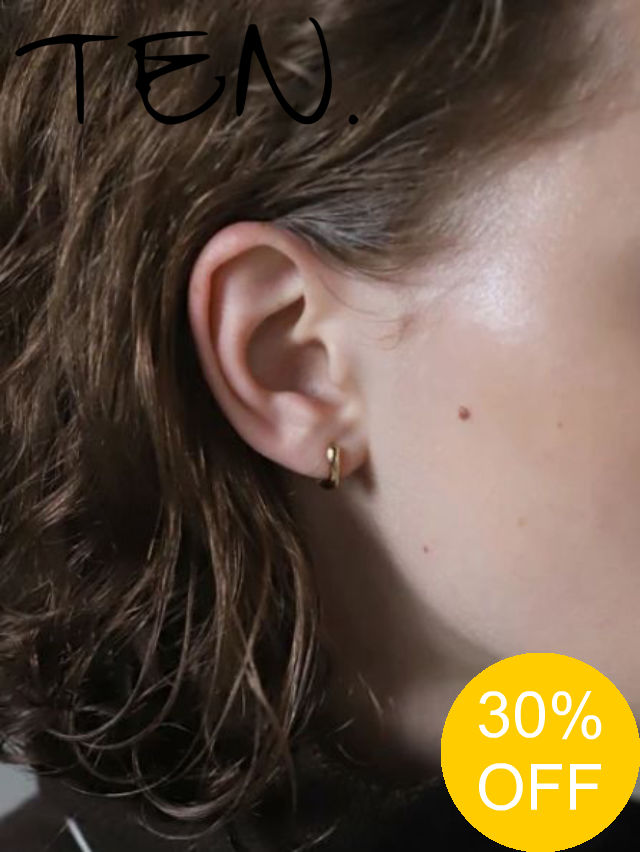 【SALE】【TEN. / テン】 【両耳用】ポレンピアス GOLD ゴールド シンプル デザイン ユニセックス アクセサリー
