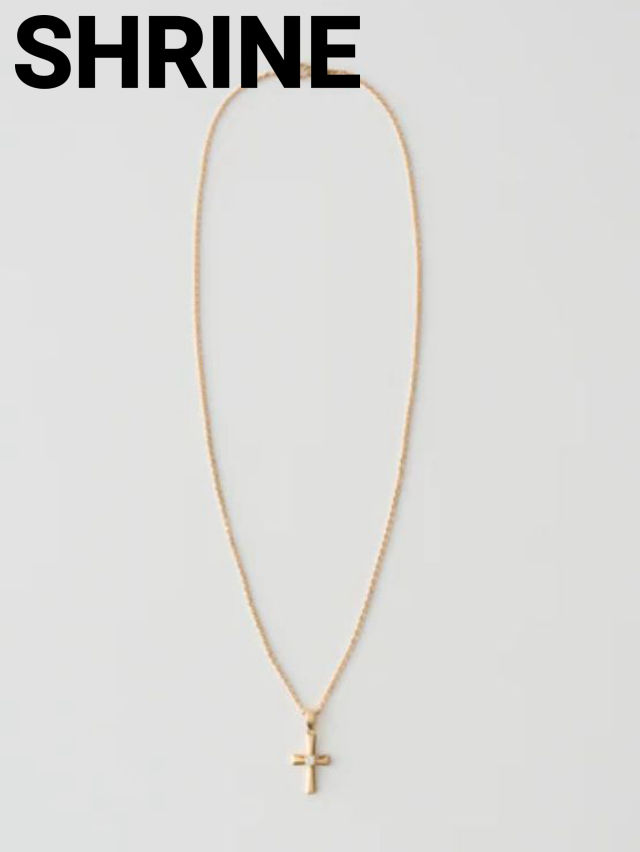 【SHRINE / シュライン】 クロスネックレス - CROSS NECKLACE - GOLD｜nouvelle