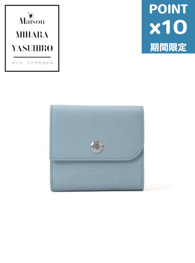 継続期間押さえるP10倍【Maison MIHARA YASUHIRO / 住みか ミハラヤスヒロ】 フォルデッドウォレット / 紙入れ - Folded Wallet - LIGHT BLUE