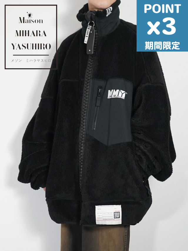 楽天市場】期間限定P3倍【Maison MIHARA YASUHIRO / メゾン ミハラヤスヒロ】 ワイド バック ボアブルゾン - wide  back boa blouson - BLACK : nouvelle