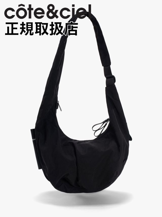 【cote&ciel / コートエシエル】 Hyco Small Smooth Black - ハイコ スムース ブラック ショルダーバッグ 斜め掛け
